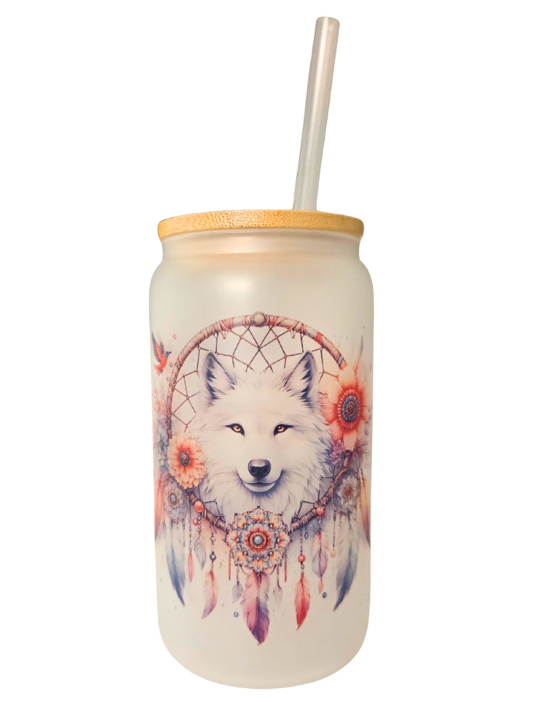 Glasbecher milchig
